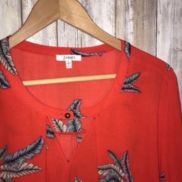 Jodiff Orange Bell Sleeve Dress - Picture 2 of 6